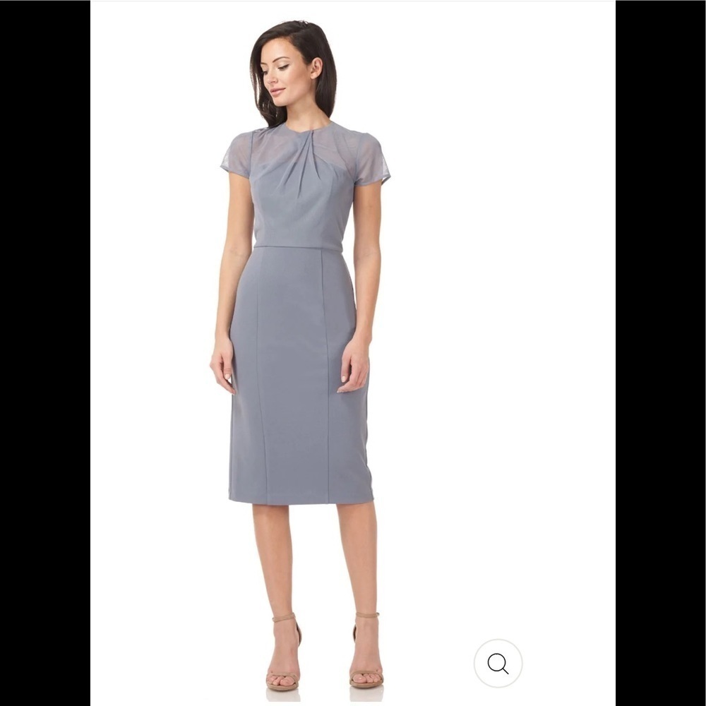 JS Collections Slate Blue Midi Dress